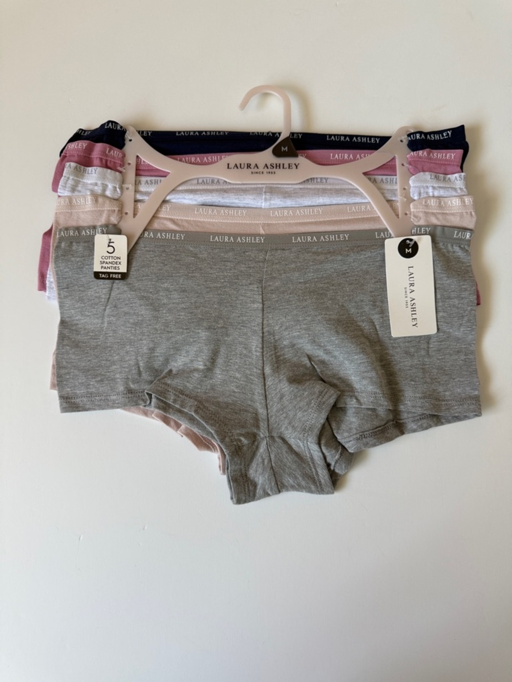 LAURA ASHLEY BOYSHORT COTTON SPANDEX PANTIES SZ M